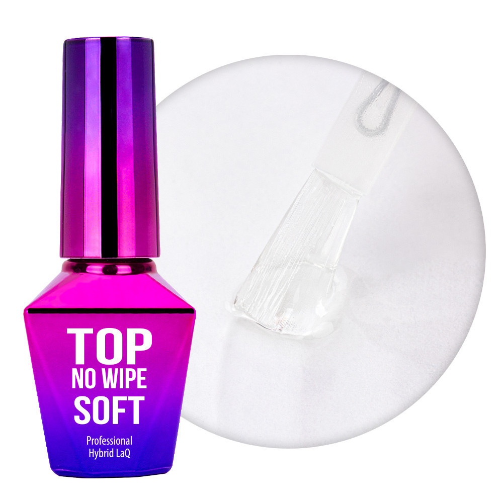 Zestaw hybrydowy z żelem sugar do zdobień BabyBoomer box Top_No_Wipe_Soft_MollyLac_10g