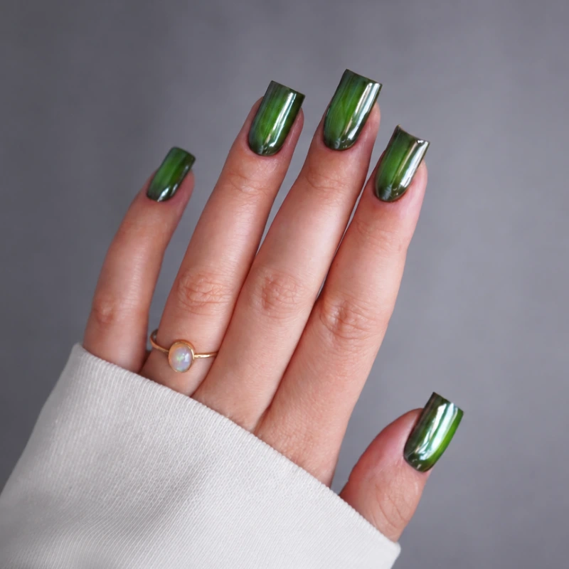 square green nails for fall