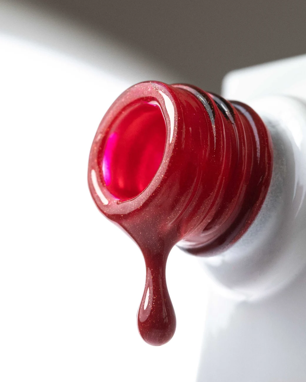 Makro czerwonej formuły Molly Nails