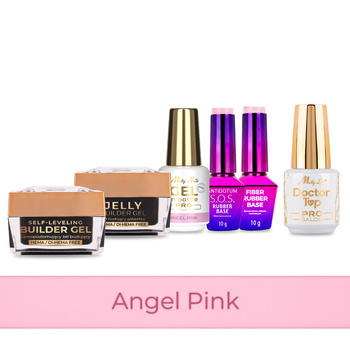 PRO MATCH SYSTEM 5+1 Angel Pink: 3 gels: Jelly & Self-Leveling & Gel in a bottle + 2 base coats + Doctor Top 15g FREE