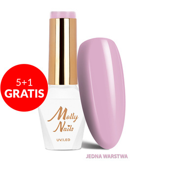 5 + 1 gratis. Esmalte híbrido Molly Nails Glamour Women Sweet Dreams sin HEMA/Di-HEMA, 8 g, n.º 4
