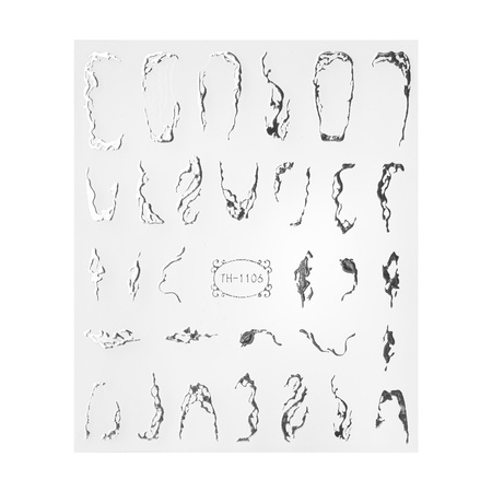 Selbstklebende Nagelaufkleber, Muster TH-1106 von Molly Nails