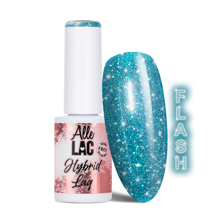 LED/UV-Gel-Nagellack Blues Flash Glitter Blue von AlleLac, HEMA/Di-HEMA-frei, 6 g