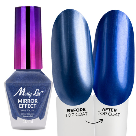 Vernis classique MollyLac Mirror, effet miroir/métallisé, n° 03, 10 ml
