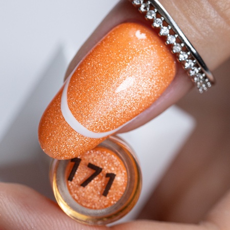 Гібридний лак Molly Nails Neon Flashy Cat Eye без HEMA, 8 г, № 171
