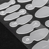 Set combinato di stampi in silicone a doppia forma per french MollyLac, ovali corti, 12 pezzi