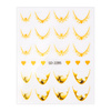 Adesivi per unghie 5D / French / Linea del sorriso francese, 20 pezzi, arancione, SD-2285