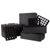 XXXL 4-in-1 Cosmetic Case – 360° Swivel Wheel Cosmetic Case – Smooth Black with Black Hardware