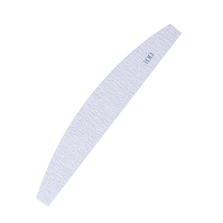 Têtes abrasives de rechange pour lime métallique en forme de bateau ou de croissant (couleur zébrée), grain 100, lot de 10 pièces