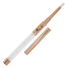 Silicone brush for rubbing in powder and decorating nails Golden Rose with gold MollyLac zirconia No. 1