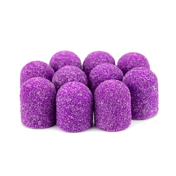 Capuchons pour pédicure 7 mm, gradation 60, 10 pièces, Fabric Podo AlleMed, violet