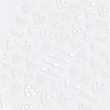 Self-adhesive Valentine's Day white nail stickers F926