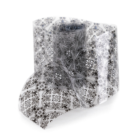 Feuille de transfert pour ongles 80 cm Flower black n° 1