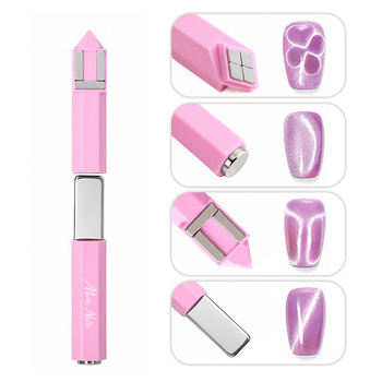 Aimant magnétiseur pour « œil de chat » (cat eye) 4 en 1 MollyNails, rose