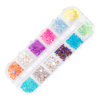 Schmuckkästchen mit Molly Nails-Steinen, verschiedene Farben, 1000 Stück