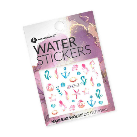 Marine-themed water nail stickers BN-1813