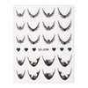 Adesivi per unghie 5D / French / Linea del sorriso francese, 20 pezzi, nero, SD-2290