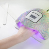 Lampada LED/UV da 150 W Molly Nails per smalti ibridi, gel e acrilogel, con zirconi crystal silver holo X5 MAX