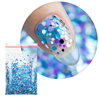Colorful Pop-Up nail decoration! Freckles Confetti Drops Dots Circles Princess Nails No. 11 20g