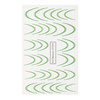 Autocollants aquarellés pour ongles / French / Ombré / Ligne du sourire française, 34 pièces, vert, STZ54