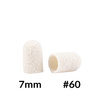 Pedicure caps 7 mm, 60 grit, 10 pcs, ABS Podo AlleMed, White