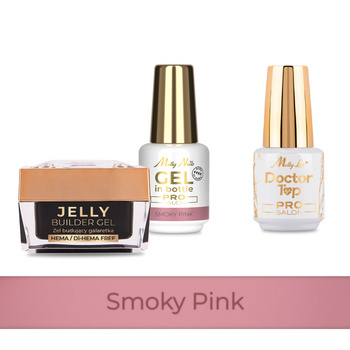 Molly Nails PRO MATCH SYSTEM 2+1 Smoky Pink 2 gel modellanti + Doctor Top 15 g