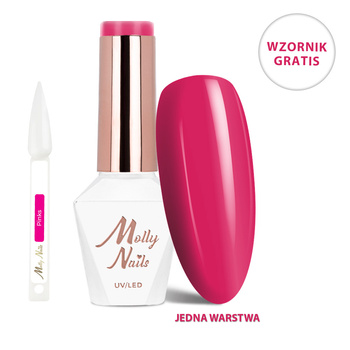 Smalto ibrido LED/UV Gel Polish La Vie en Rouge n. 325 Sweet Romance MollyNails senza HEMA/Di-HEMA 8 g + Campionario Pinks IN OMAGGIO