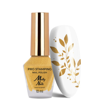Esmalte para estampado Molly Nails PRO Stamping dorado, 10 ml