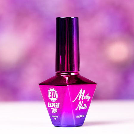 TOP WIPE 3D Expert MollyNails Clear Wash-Off Top Coat HEMA/Di-HEMA Free 10 g