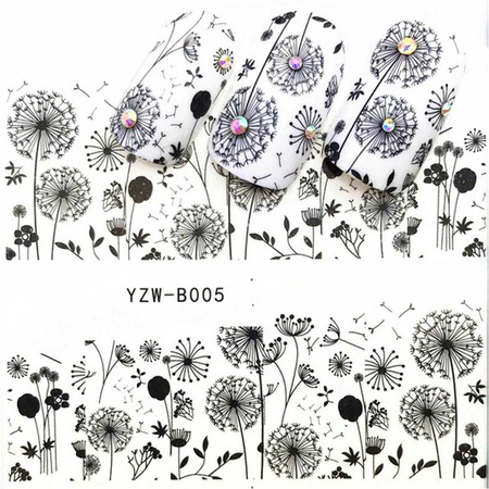 Adhesivos de agua para uñas con motivos florales YZW-B005