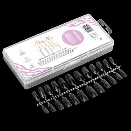 Tips para alargar rápidamente las uñas Flexi Tips Molly Nails, ovaladas, 240 unidades