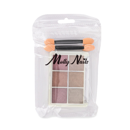 Nail powder with mirror effect, box of 6 colors, Molly Nails No. 3