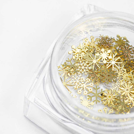 Décorations pour ongles « Snowflakes » : flocons de neige de Noël dans un petit pot