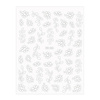 Thin, self-adhesive flower nail stickers SO-281, white