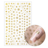 Autocollants pour ongles fins et autocollants de Noël Molly Nails F282 dorés