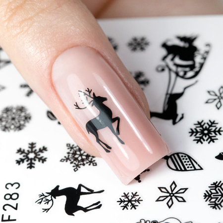 Thin self-adhesive Christmas nail stickers Molly Nails F283 black