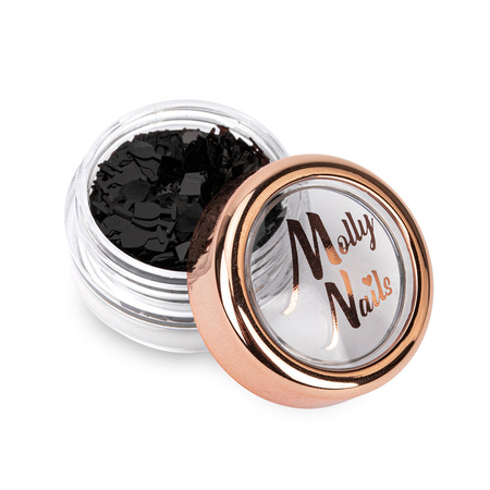 Adorno para uñas «copas» negras de Molly Nails, 2 g
