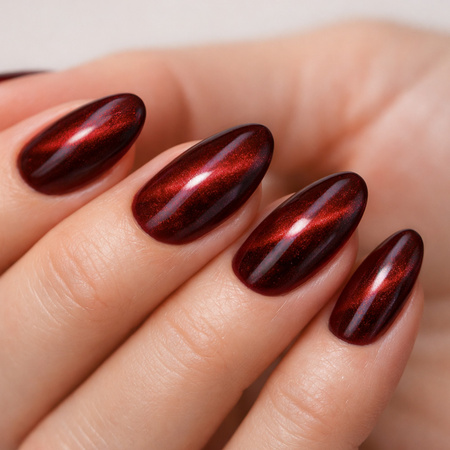 LED/UV Gel Polish Reds Cat Eye Red No. 235 Molly Nails HEMA/Di-HEMA Free 8g