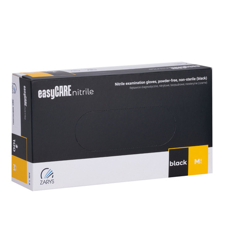 Easycare Nitril-Einweghandschuhe für Diagnose und Schutz, schwarz, Größe M, 100 Stück