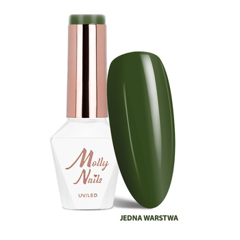 LED/UV-Hybridlack „Gel Polish The Trend Edit“ Nr. 304 „Evergreen“ von MollyNails, frei von HEMA und Di-HEMA, 8 g