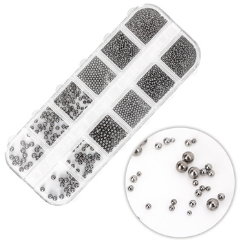 Estuche con adornos de gel Molly Nails, negro, 1000 unidades