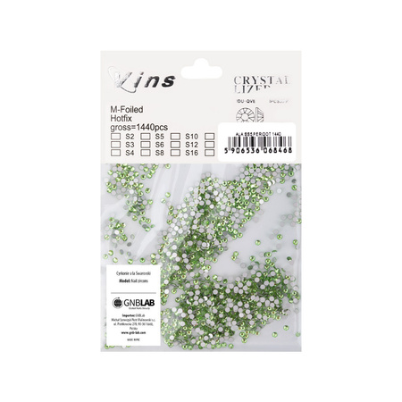 Cristales para uñas SS5 Peridot, aprox. 1440 unidades por paquete.