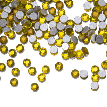 Glas-Strasssteine für Nägel SS3 Citrine, ca. 50 Stück