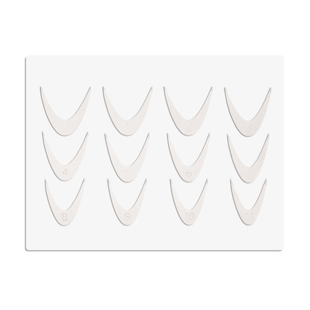 Combo de moldes de silicona de doble forma para manicura francesa «smile line», 12 unidades