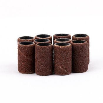 Capuchons pour manucure et pédicure, mandrins, embouts abrasifs, cylindre de 6 mm, grain 150, AlleMed, marron, 50 pièces