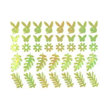 Self-adhesive sticker: leaves, flowers, butterflies, and bunnies No. 44