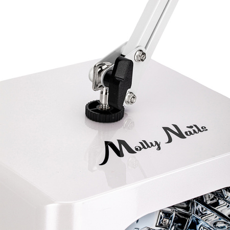 Дзеркальна лампа UV/LED 36 Вт Molly Nails для педикюру зі штативом, бездротова, біла, V10BAT, довжина кабелю 3 м