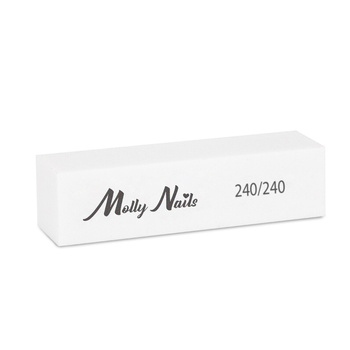 Molly Nails 240/240 Premium White Polishing Block
