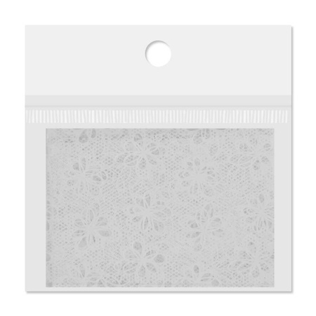 Lámina de transferencia para uñas, 80 cm, blanca, n.º 10