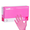 Guantes desechables de nitrilo para diagnóstico y protección Easycare Nitrile Pink, talla S, color rosa, 100 unidades